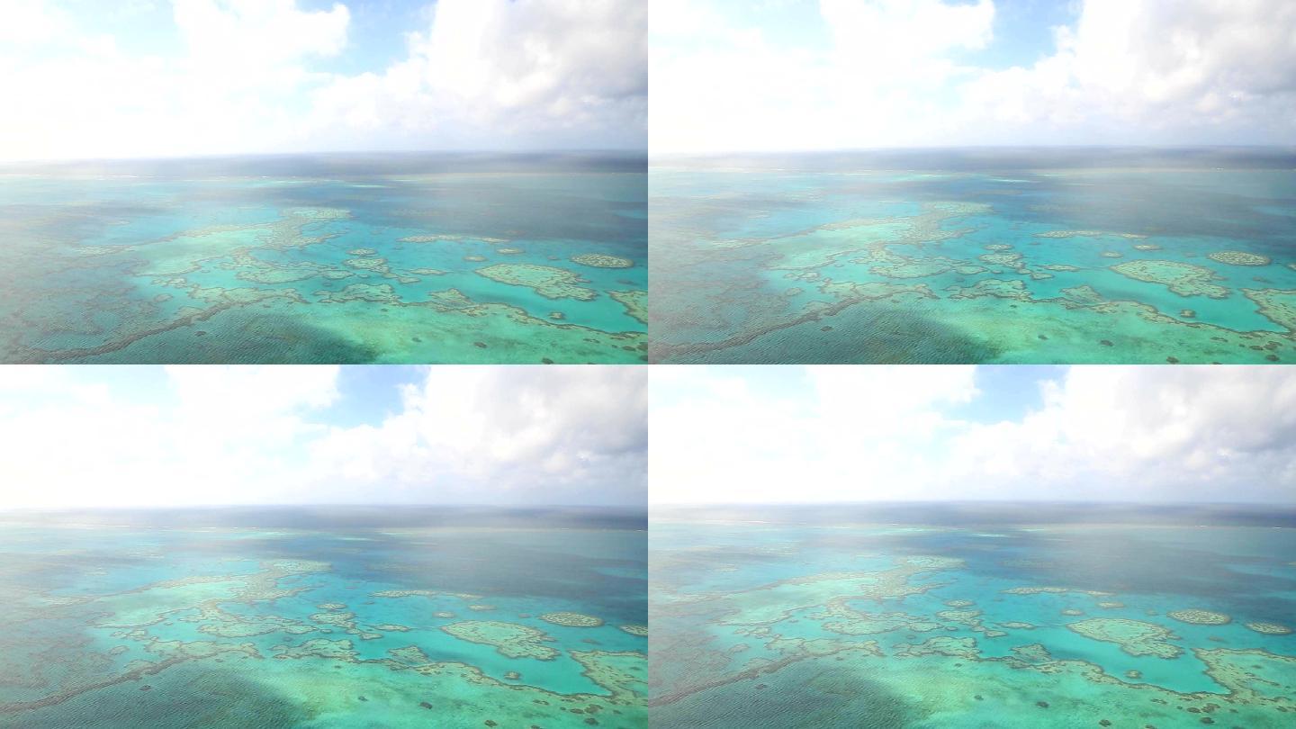 大堡礁鸟瞰图荒野地区生态系统珊瑚岛