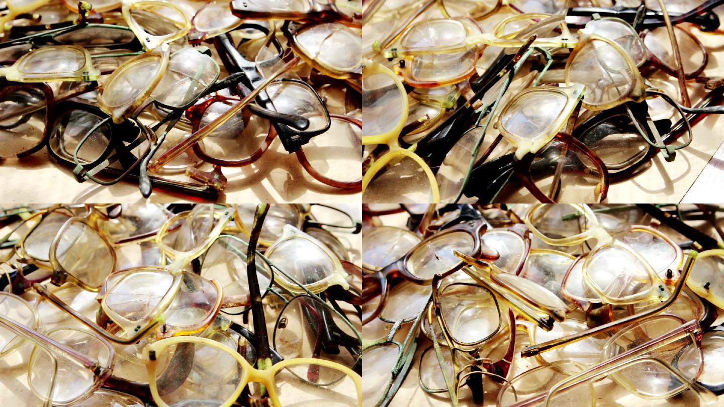 旧眼镜学生戴眼镜近视眼视力玩手机眼睛疲劳