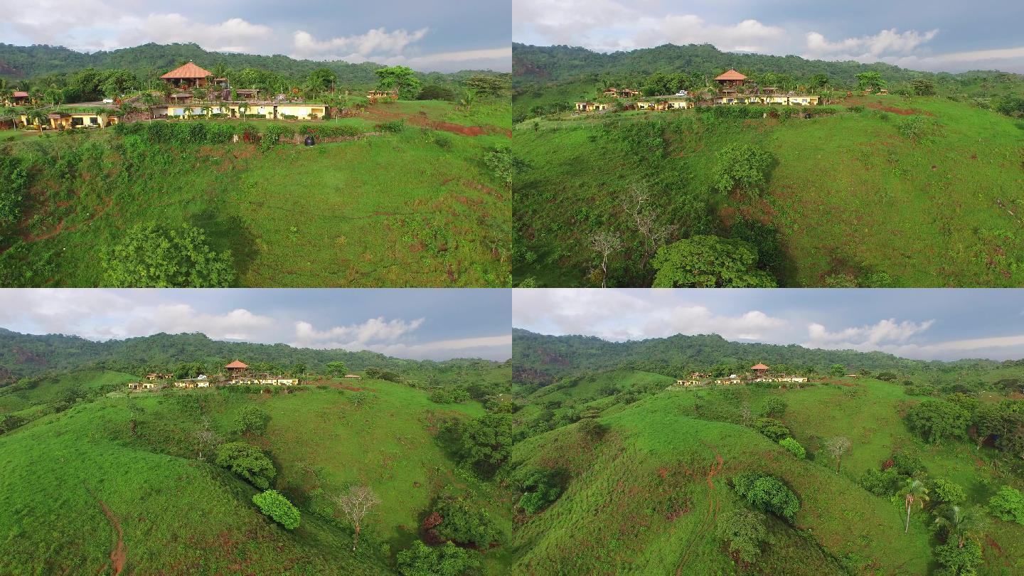 巴拿马的小村山顶风景山青水秀青山绿水