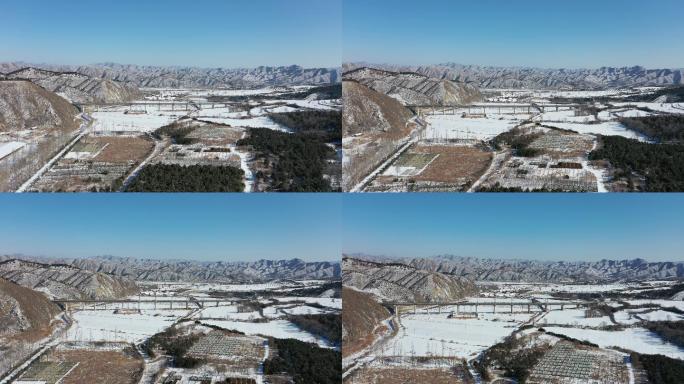 雪后农村场景