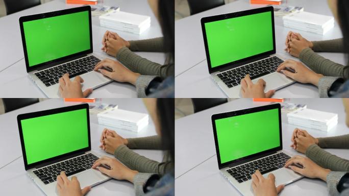 使用绿色屏幕平板电脑