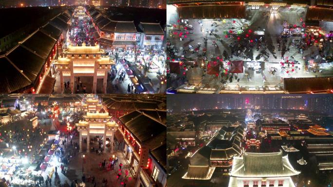春节即墨古城过大年-商业街人流-元宵节
