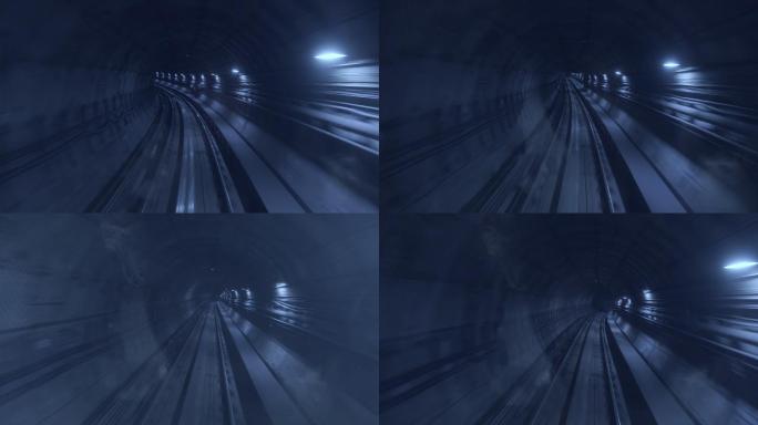 摄像机在地下隧道中移动