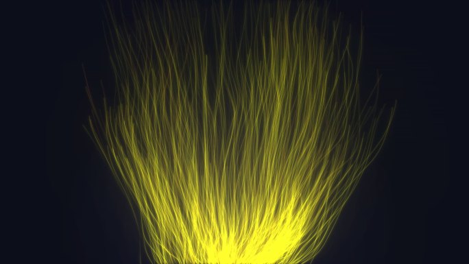 金色粒子线条扰动-无缝循环带透明通道