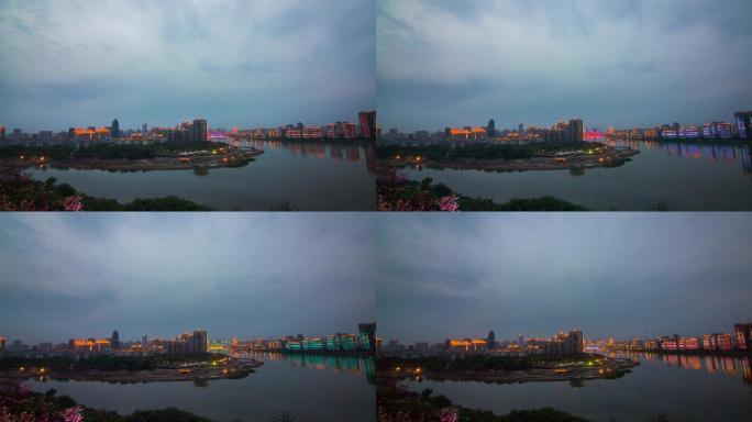 绵阳三江半岛夜景延时拍摄