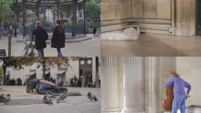 法国巴黎街头人文