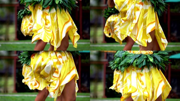 夏威夷草裙舞实拍裙子舞