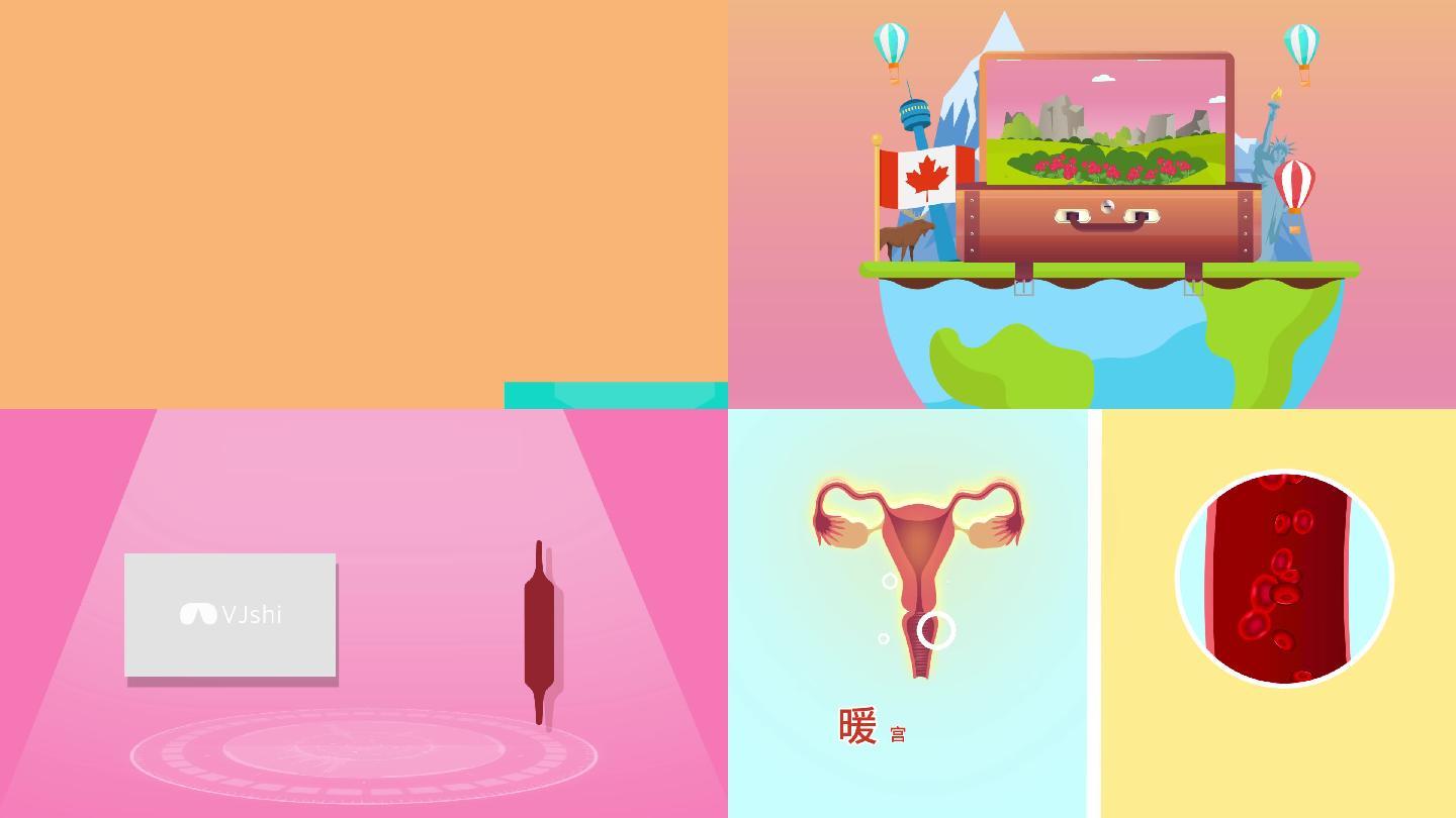 女性私密护理清洁产品MG动画 AE模板