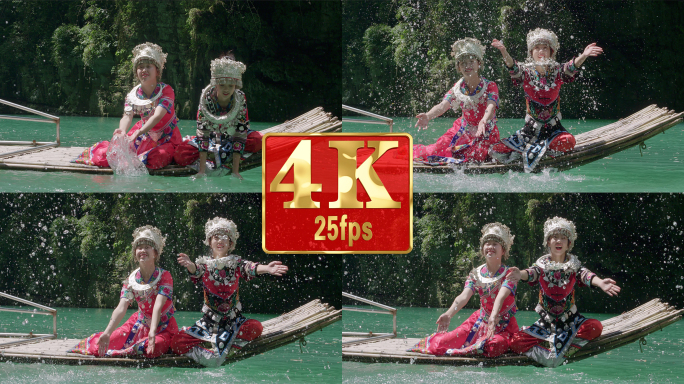 【4k】苗女戏水宣传片形象片素材