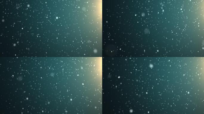 降雪的4k分辨率粒子抽象背景