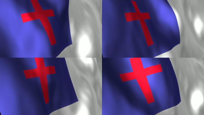 基督教旗帜背景标志标识logo视频素材