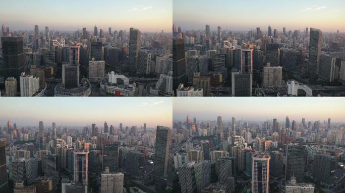 4K-Log-航拍上海恒丰路商圈城市景观
