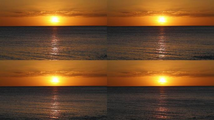 日落是的海面落日夕阳下午大海傍晚残阳