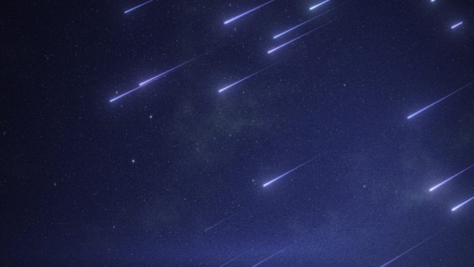 夜空流星彗星循环视频