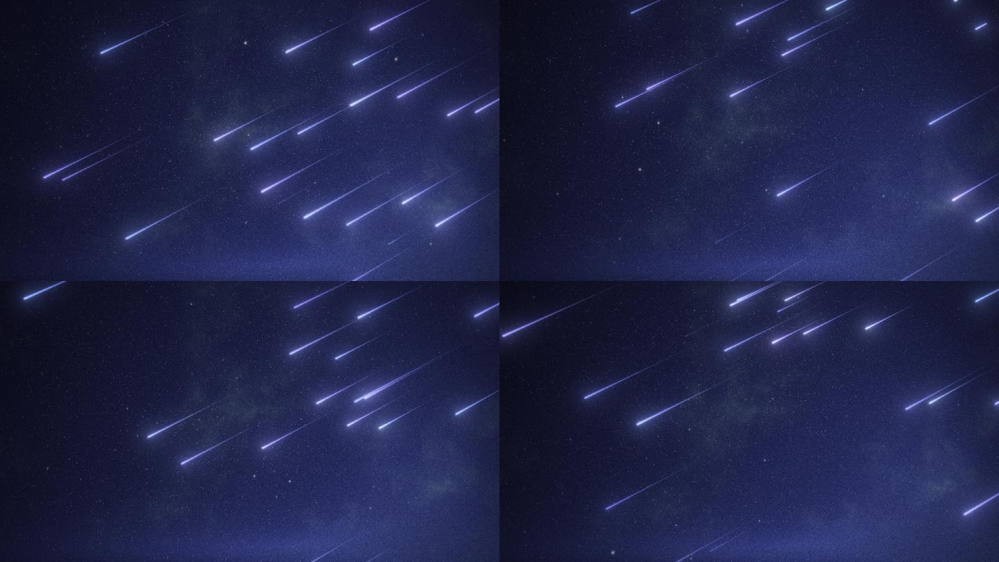 夜空流星彗星循环视频