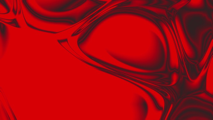 抽象红色流体背景晃动滚动红色
