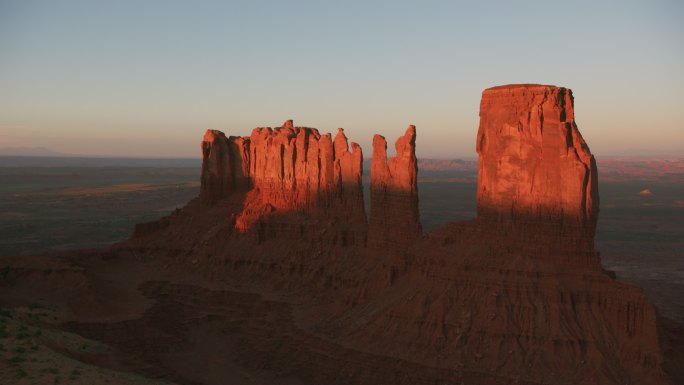 纪念碑谷鸟瞰图沙漠地区石材