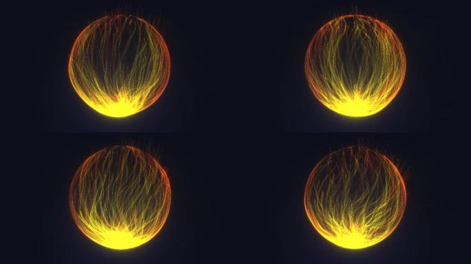 金色球-无缝循环带透明通道