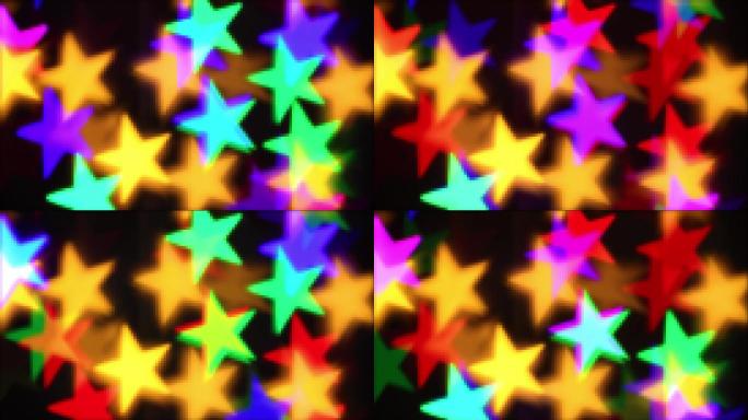 马赛克风格的彩色星星抽象背景