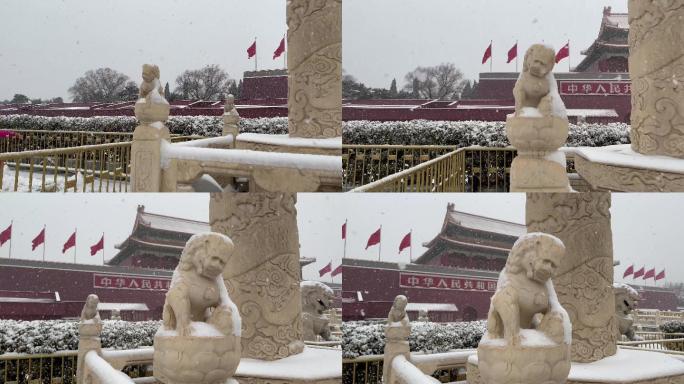 天安门雪景