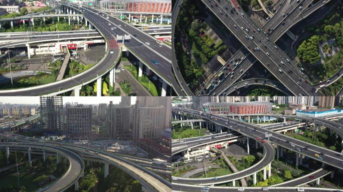 上海 中环航拍 高架桥 立交桥航拍
