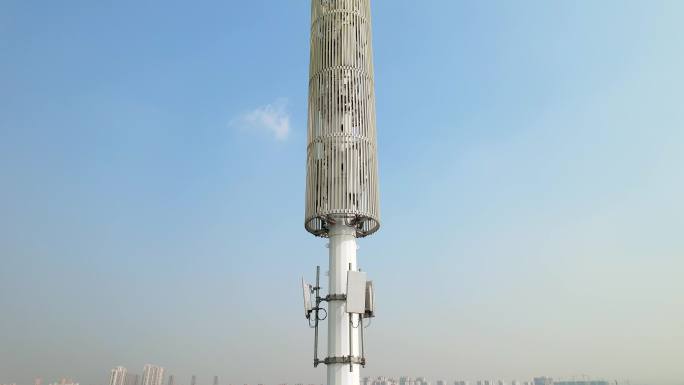 航拍手机无线信号通讯传输塔