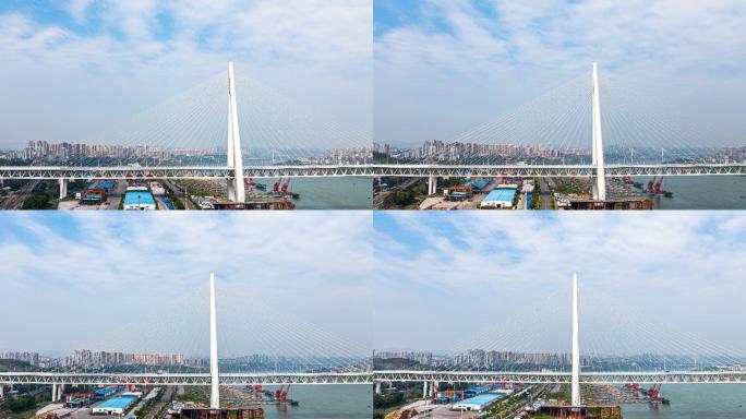 重庆大渡口白居寺大桥航拍延时素材