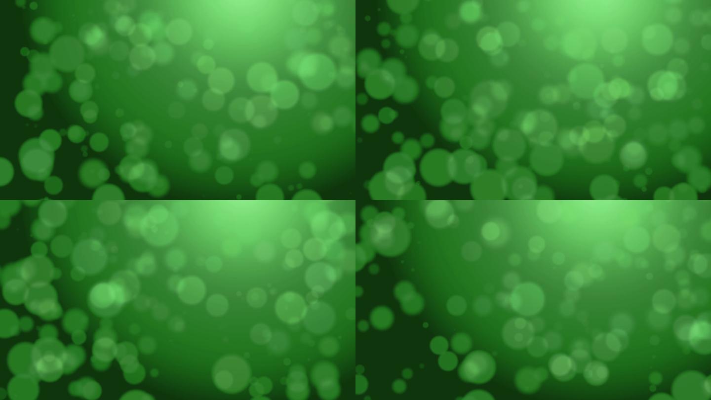 绿色波点背景流光粒子唯美飘动光斑