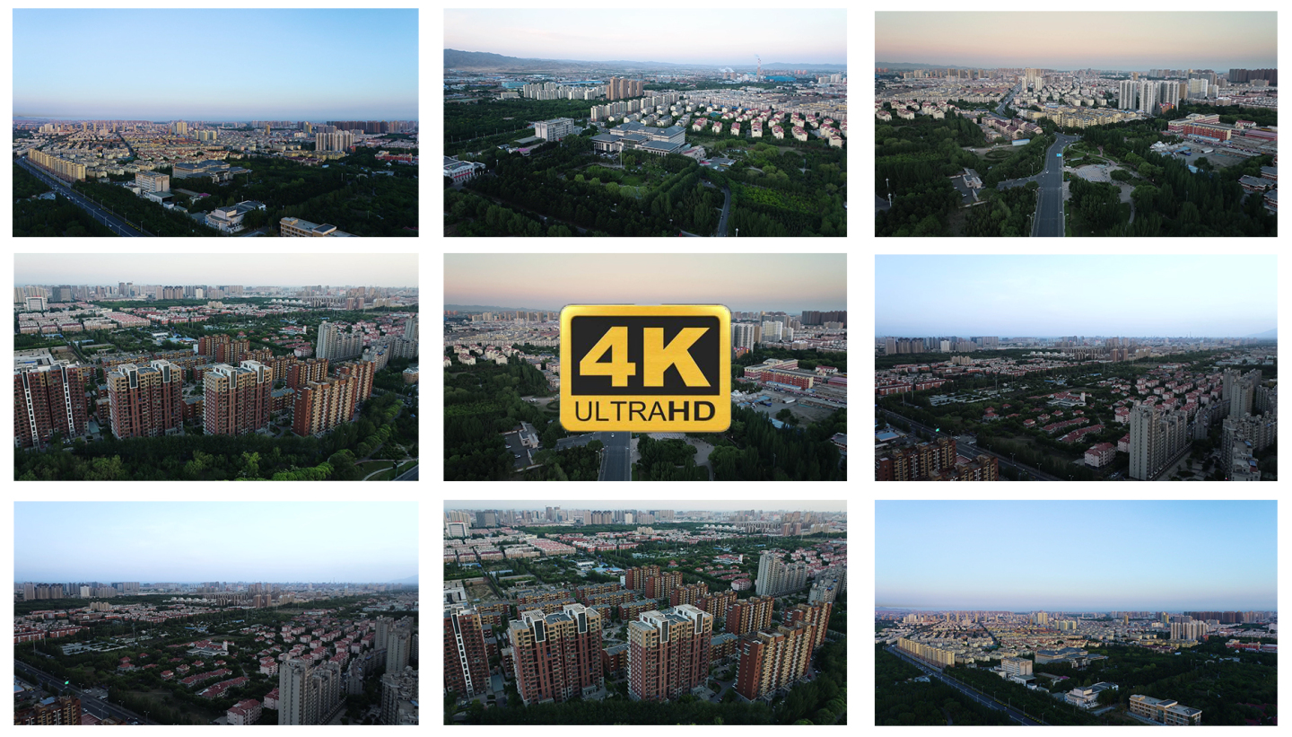 4K包头城市航拍（3）素材