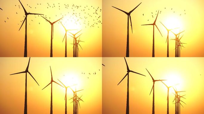 风力涡轮机清洁风电新能源碳减排