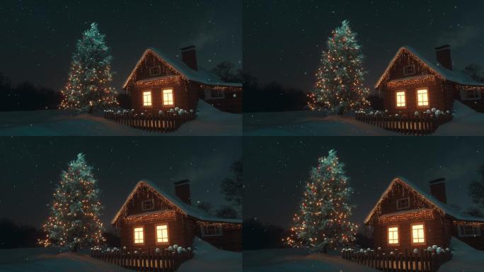 圣诞节完美的冬季童话景观