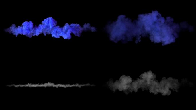 传播蓝色烟雾，从细线发展而来。