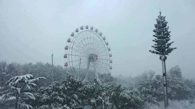 【航拍】东湖之眼雪景01