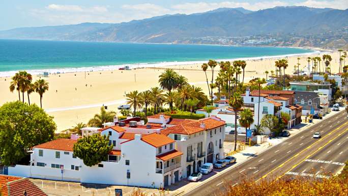 洛杉矶海岸线美国小镇海滨风光景区景点