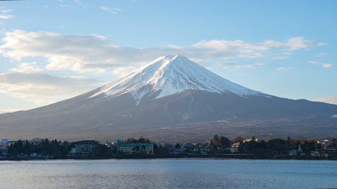 富士山天空背景-火山山-蓝色