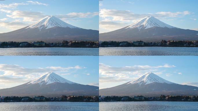 富士山天空背景-火山山-蓝色