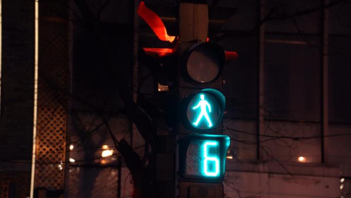 4K城市红绿灯空镜