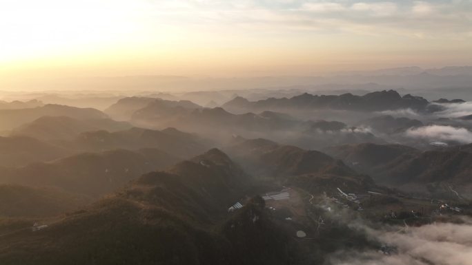 宜昌千里江山云海风景航拍4K素材