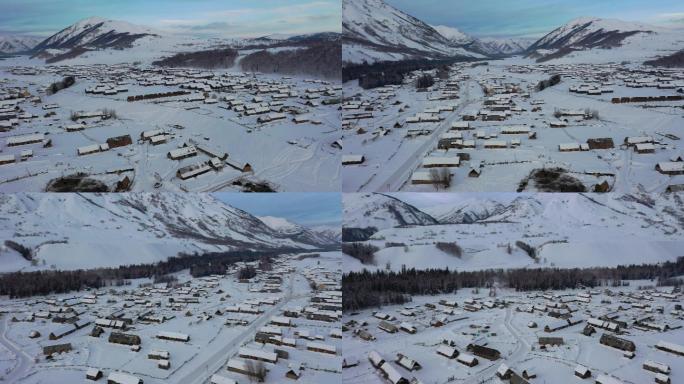 阿尔泰山区的雪景素材（4K高清）