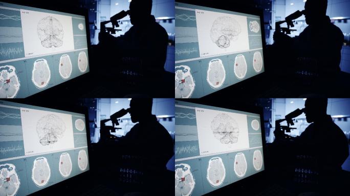 脑电波扫描研究视频素材生物技术
