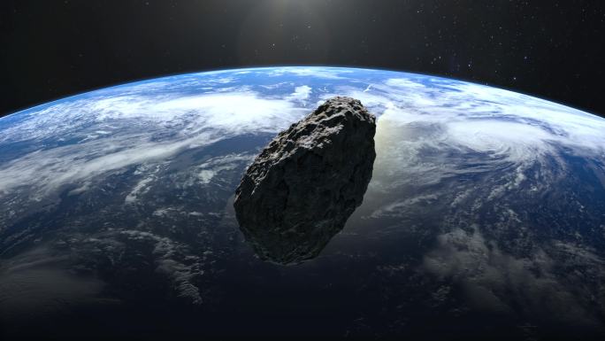 陨石掉落世界末日撞地球4K三维动画