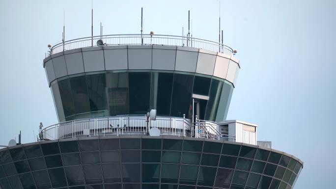 4K长沙黄花机场空管指挥塔空镜