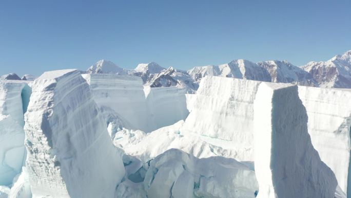 南极雪山和冰岸最美雪山北极风光冰岛冰山