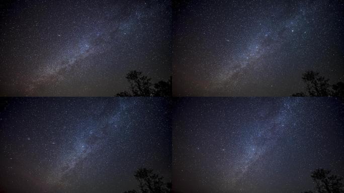 银河星轨夜色夜景星空