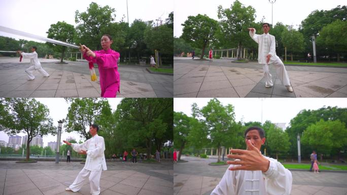 一组 太极拳 太极剑