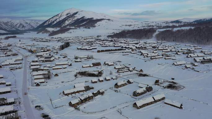 阿尔泰山区的雪景素材（4K高清）