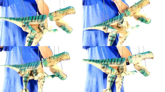 恐龙玩具提线玩具木制品