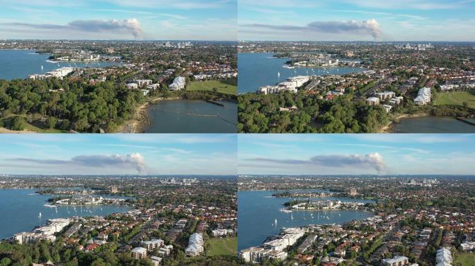 加拿大湾悉尼郊区北美美洲4K航拍建筑风光