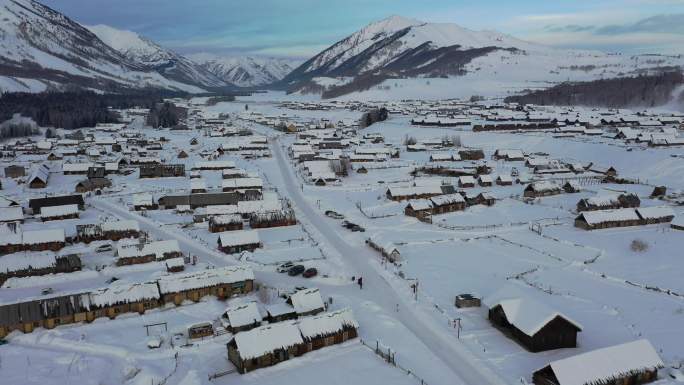 阿尔泰山区的雪景素材（4K高清）