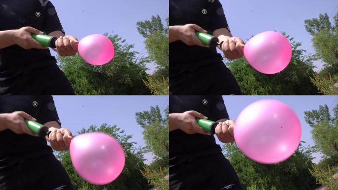 吹气球打气球节日庆祝不止 (1)